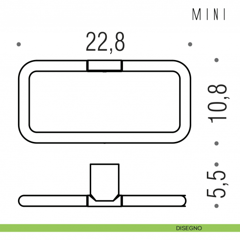 Porta salvietta ad anello Colombo Design Mini B4031 disegno