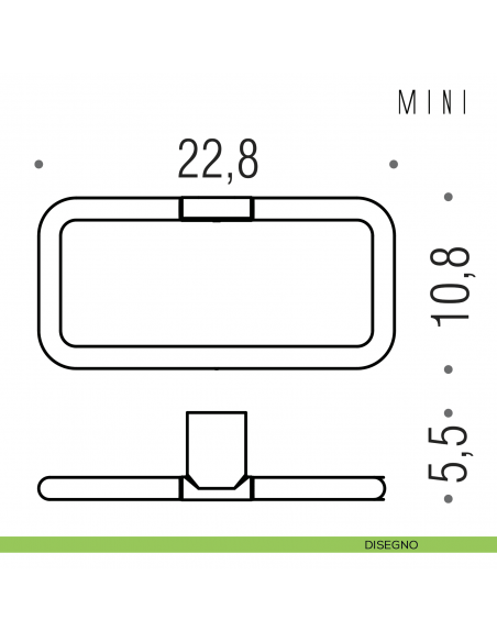 Porta salvietta ad anello Colombo Design Mini B4031 disegno