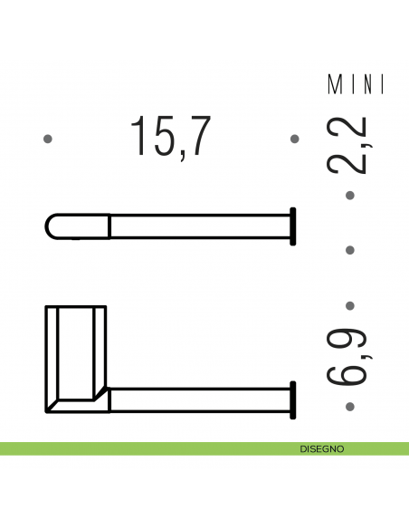 Porta rotolo Colombo Design Mini B4008d disegno