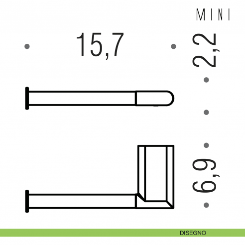 Porta rotolo Colombo Design Mini B4008s disegno
