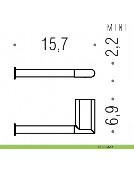 Porta rotolo Colombo Design Mini B4008s disegno