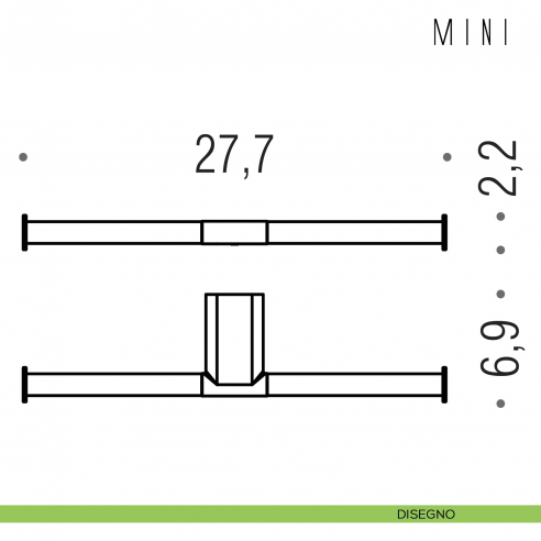 Porta rotolo doppio Colombo Design Mini B4090 DISEGNO