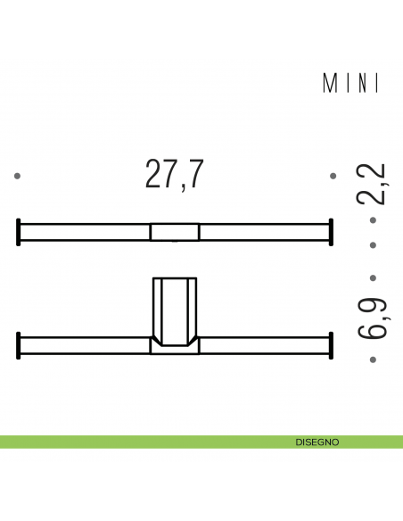 Porta rotolo doppio Colombo Design Mini B4090 DISEGNO