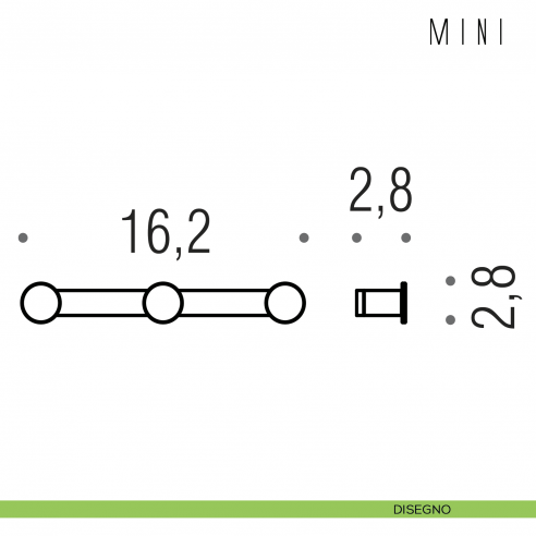 Appenditutto a parete Colombo Design serie Mini DISEGNO
