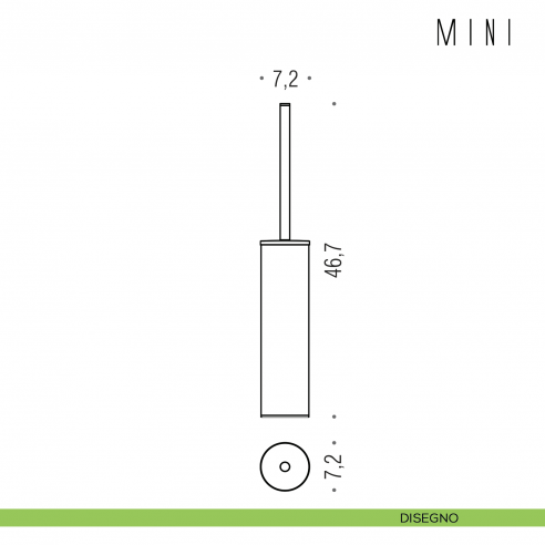Porta scopino d'appoggio Colombo Design serie Mini DISEGNO