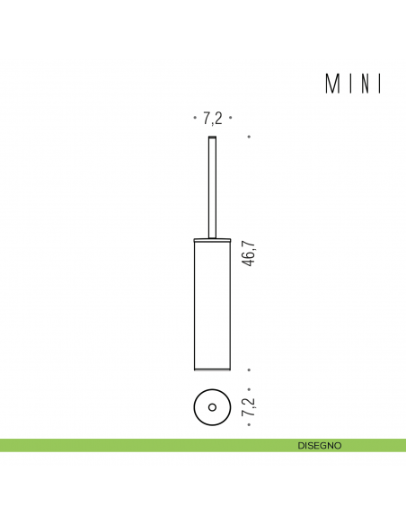 Porta scopino d'appoggio Colombo Design serie Mini DISEGNO