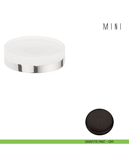 Porta sapone d'appoggio Colombo Design serie Mini grafite mat