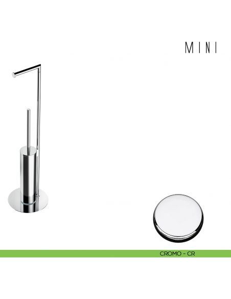 Piantana porta rotolo e porta scopino Colombo Design B4018 cromo