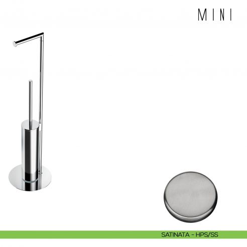 Piantana porta rotolo e porta scopino Colombo Design B4018 hps/ss