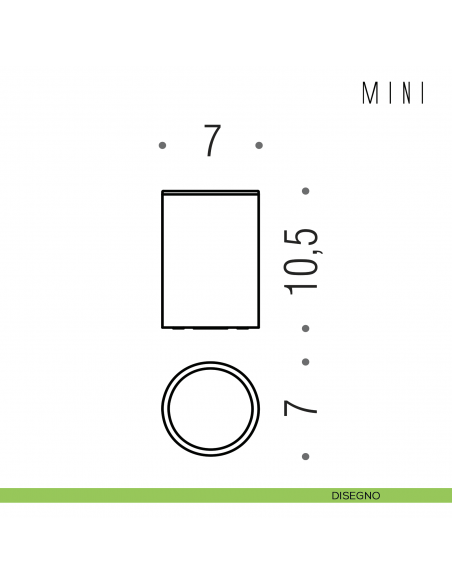 Porta bicchiere d'appoggio Colombo Design serie Mini disegno