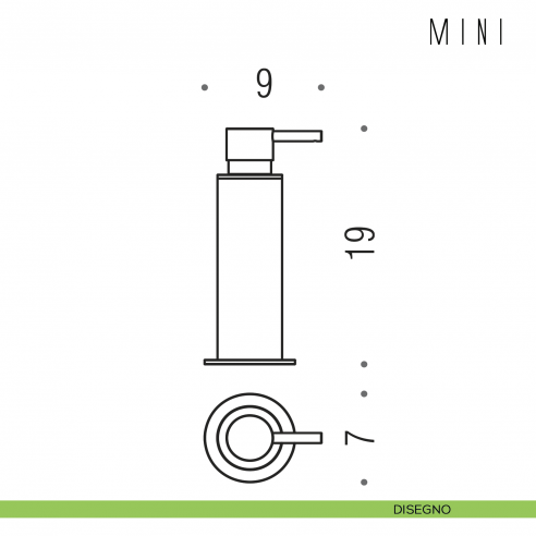 Spandisapone d'appoggio Colombo Design serie Mini DISEGNO