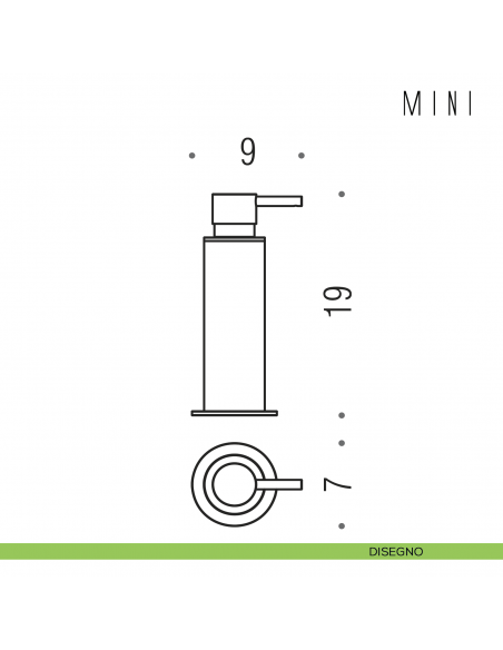 Spandisapone d'appoggio Colombo Design serie Mini DISEGNO