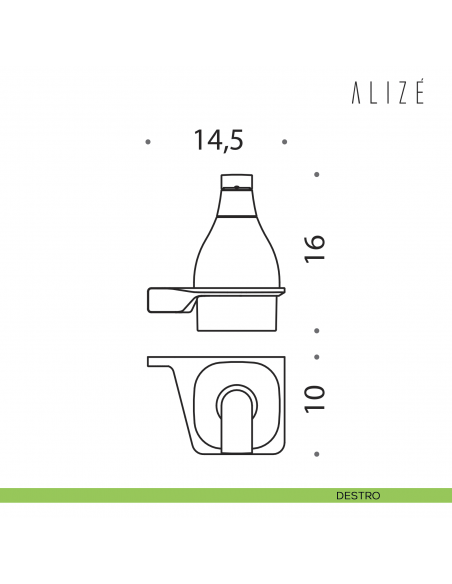 Spandisapone da muro Colombo Design Alizè disegno destro