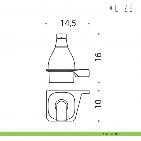 Spandisapone da muro Colombo Design Alizè disegno sinistro