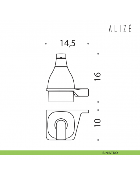 Spandisapone da muro Colombo Design Alizè disegno sinistro