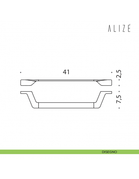 Porta salvietta Colombo Design Alizè 41 cm disegno