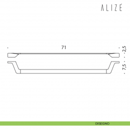 Porta salvietta Colombo Design Alizè 71 cm 2