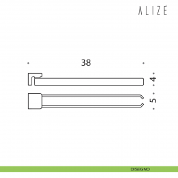 Porta salvietta doppio a snodo Colombo Design Alizè 2