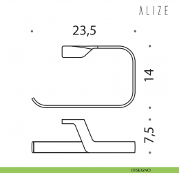 Porta salvietta ad anello Colombo Design Alizè B2531 2