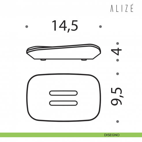 Porta sapone d'appoggio Colombo Design Alizè disegno