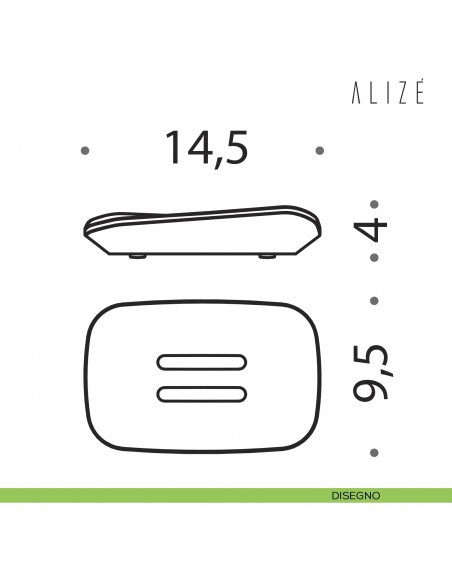 Porta sapone d'appoggio Colombo Design Alizè disegno