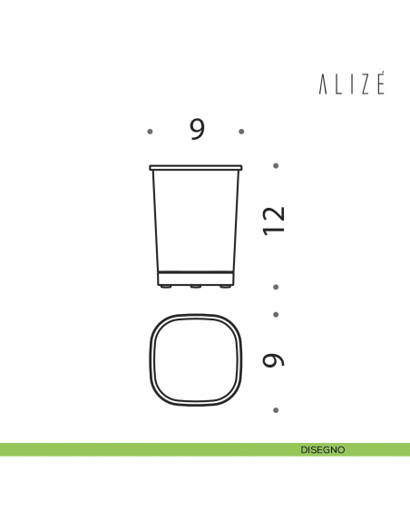 Porta bicchiere d'appoggio Colombo Design Alizè disegno