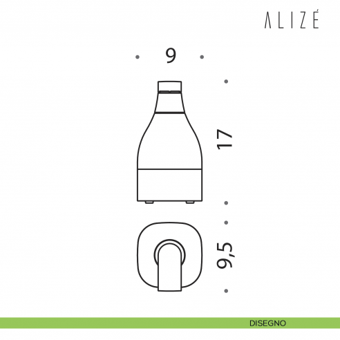 Spandisapone d'appoggio Colombo Design Alizè disegno