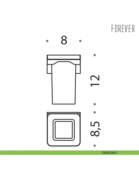 Porta bicchiere Colombo Design Forever disegno