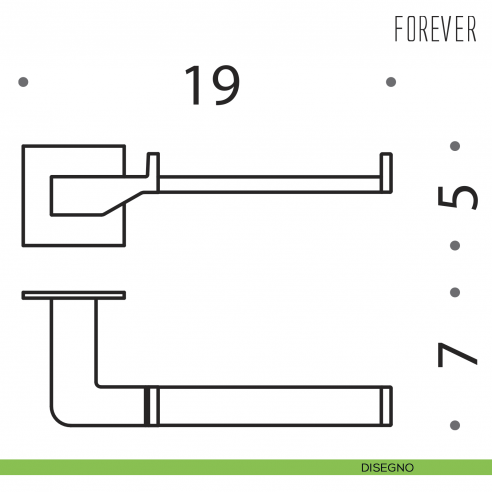 Porta rotolo Colombo Design Forever disegno