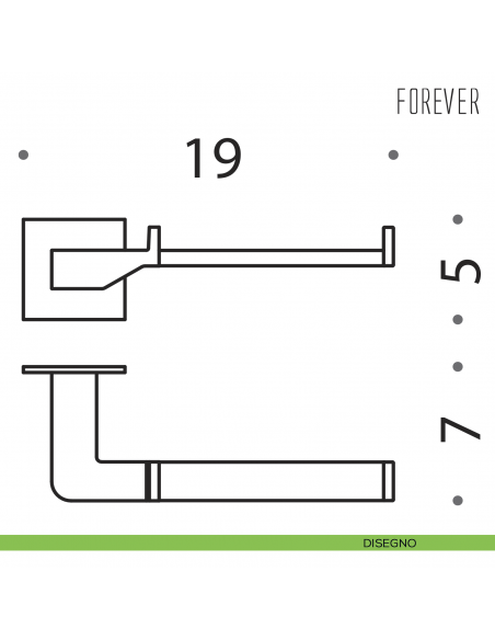 Porta rotolo Colombo Design Forever disegno