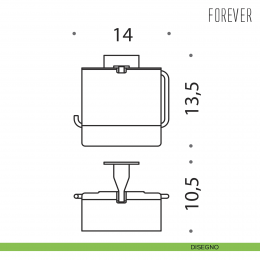 Porta rotolo coperto Colombo Design Forever 2