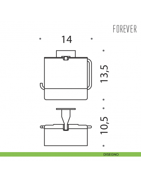 Porta rotolo coperto Colombo Design Forever disegno