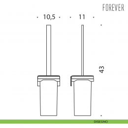 Porta scopino sospeso Colombo Design Forever 2