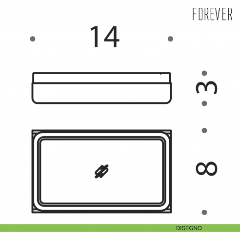 Porta sapone d'appoggio Colombo Design Forever disegno