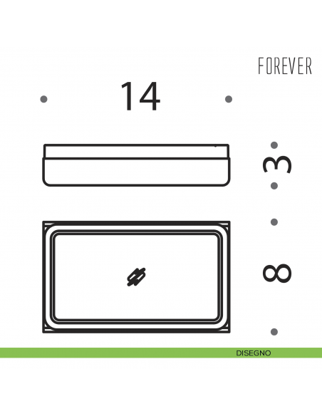 Porta sapone d'appoggio Colombo Design Forever disegno