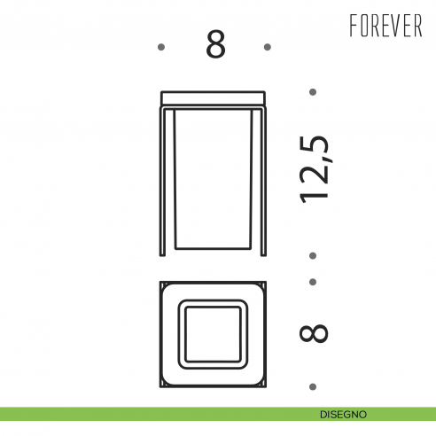 Porta bicchiere dìappoggio Colombo Design Forever disegno