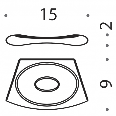 Porta sapone inamovibile Colombo Design Land disegno