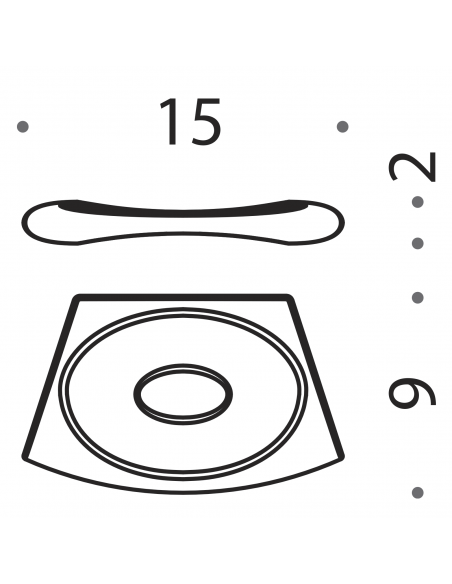 Porta sapone inamovibile Colombo Design Land disegno