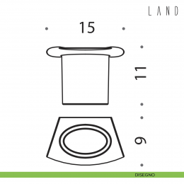 Porta bicchiere a muro Colombo Design Land 2