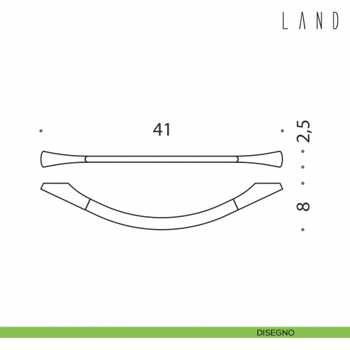Porta salvietta Colombo Design Land 41 cm disegno