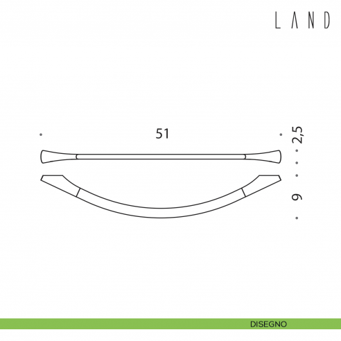 Porta salvietta Colombo Design Land 51 cm disegno