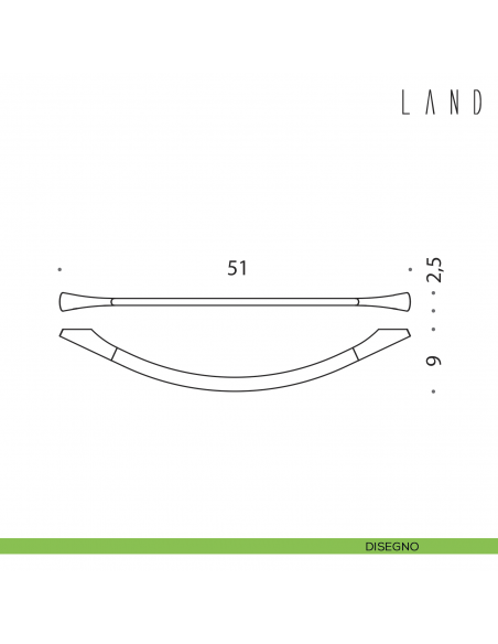 Porta salvietta Colombo Design Land 51 cm disegno