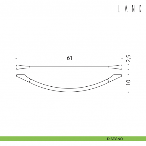 Porta salvietta Colombo Design Land 61 cm disegno