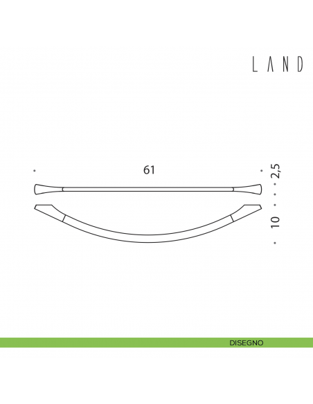 Porta salvietta Colombo Design Land 61 cm disegno