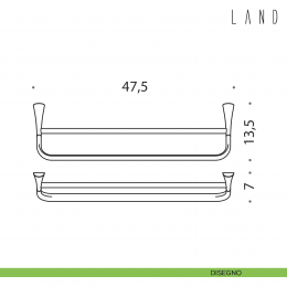 Porta salvietta doppio Colombo Design Land 2