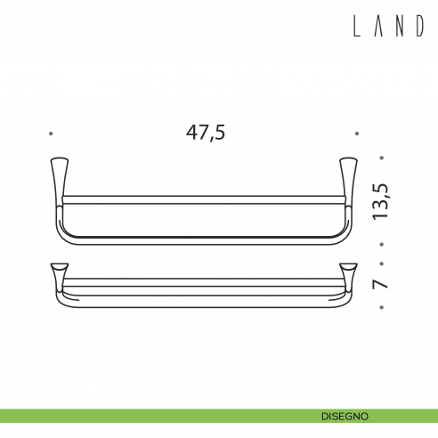 Porta salvietta doppio Colombo Design Land disegno