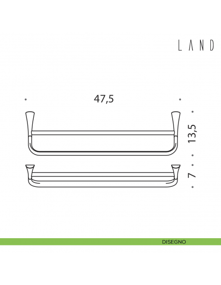 Porta salvietta doppio Colombo Design Land disegno