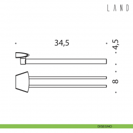 Porta salvietta doppio a snodo Colombo Design Land 2