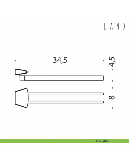 Porta salvietta doppio a snodo Colombo Design Land disegno