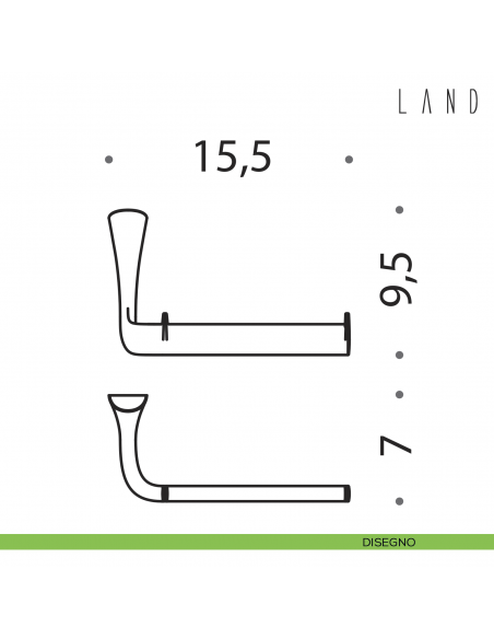 Porta Rotolo Colombo Design Land disegno